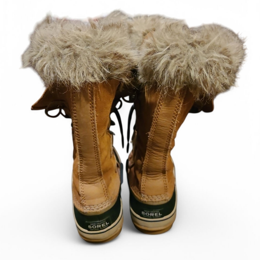 Women's Sorel Joan Of Arc Suede & Leather Winter Boots With Fur Trim 6.5 - Picture 5 of 16